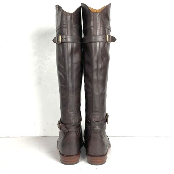 FRYE Dorado Riding Dark Brown Leather Boots - Picture 8 of 14